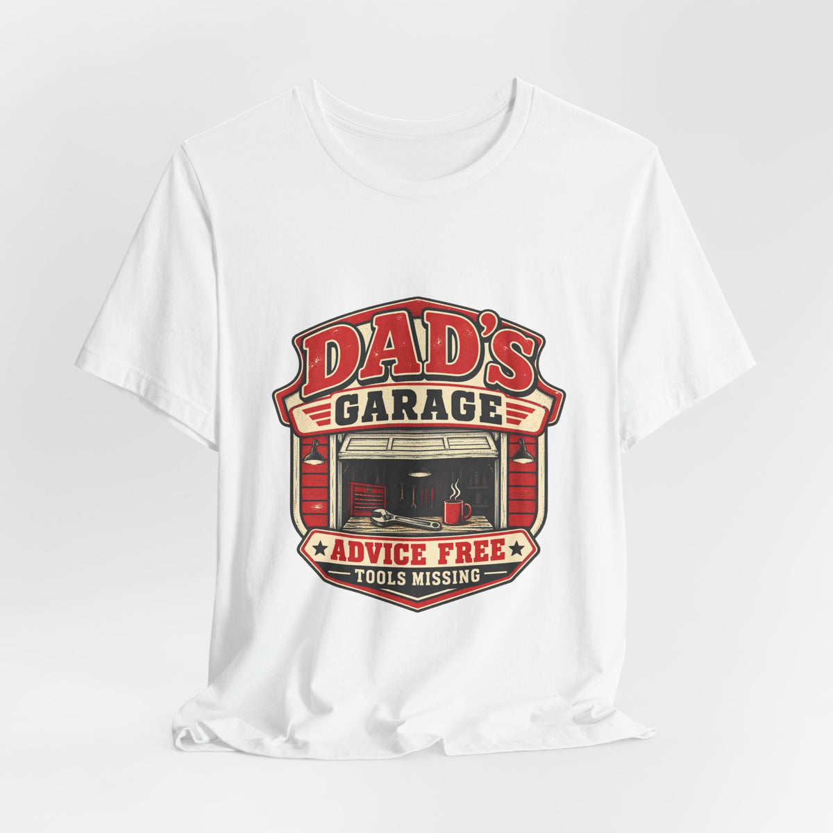 Dad’s Garage T-Shirt — Advice Free, Tools Missing Vintage Mechanic Tee