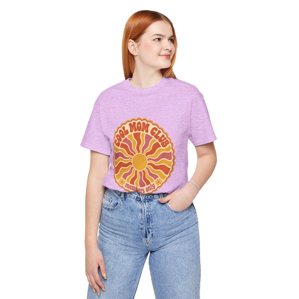 Cool Mom Club Tee — Retro Sun Graphic "Members Only" Mother's Day Shirt