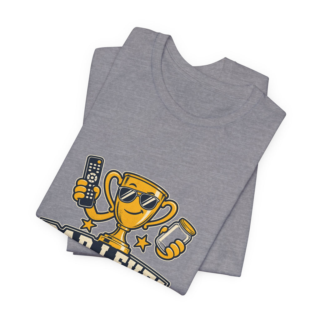 Dad Level Expert T-Shirt — Funny Trophy Dad Gift with Remote Finder, Jar Opener & Light Checker