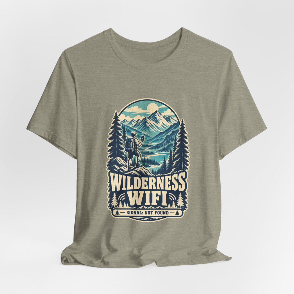 Wilderness WiFi T-Shirt — Signal Not Found Vintage Mountain Hiking Tee