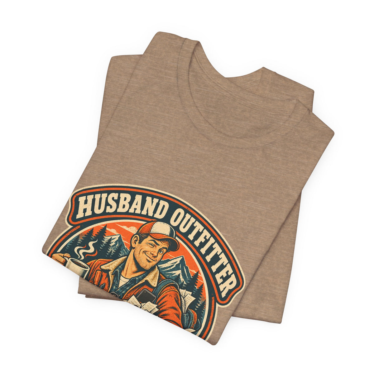 Husband Outfitter Coffee Keys Receipts T-Shirt — Retro Multitasker Husband Humor Tee