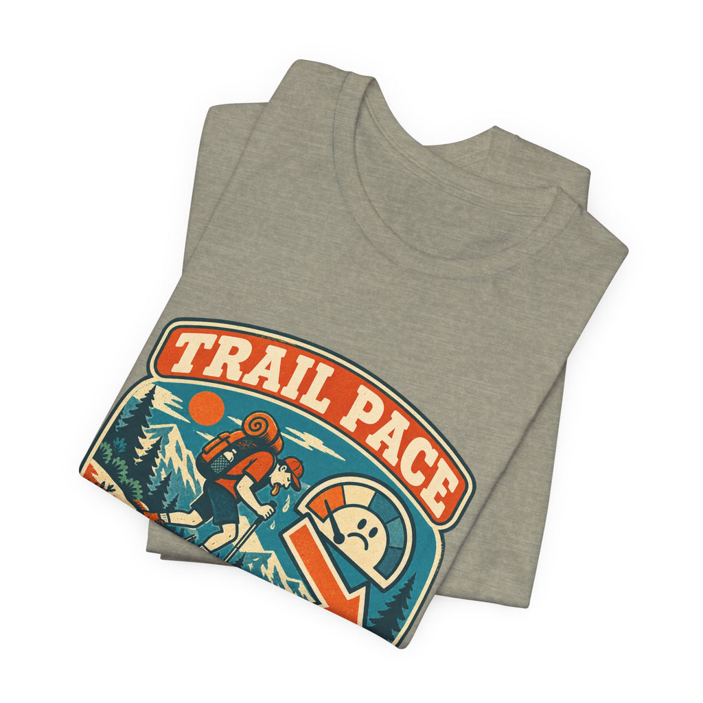 Trail Pace Emotionally Downhill T-Shirt — Funny Vintage Hiking Tee