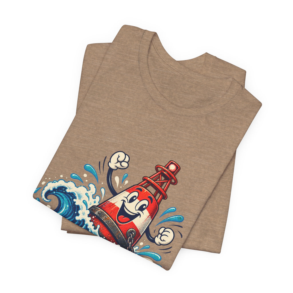 Buoy Oh Buoy Nautical Vintage T-Shirt — Funny Lighthouse Buoy Ocean Wave Design