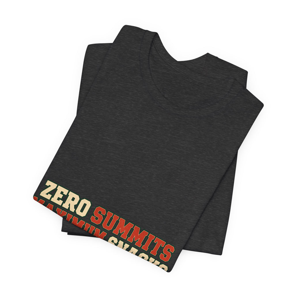 Zero Summits Maximum Snacks T-Shirt – Funny Vintage Hiking Adventure Tee