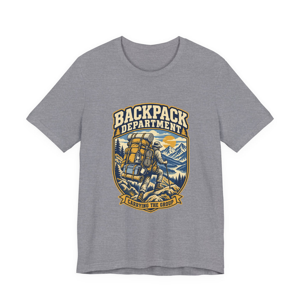 Backpack Department T-Shirt — Carrying the Group Vintage Hiking Tee