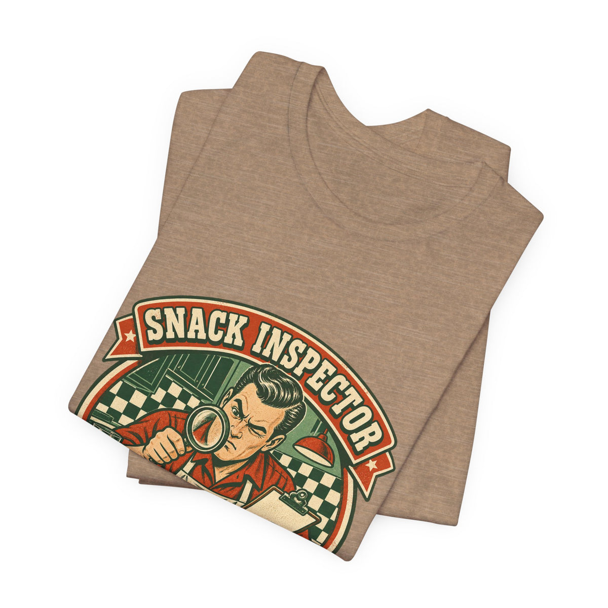 Snack Inspector Husband Approved T-Shirt – Vintage Food Detective Humor Tee