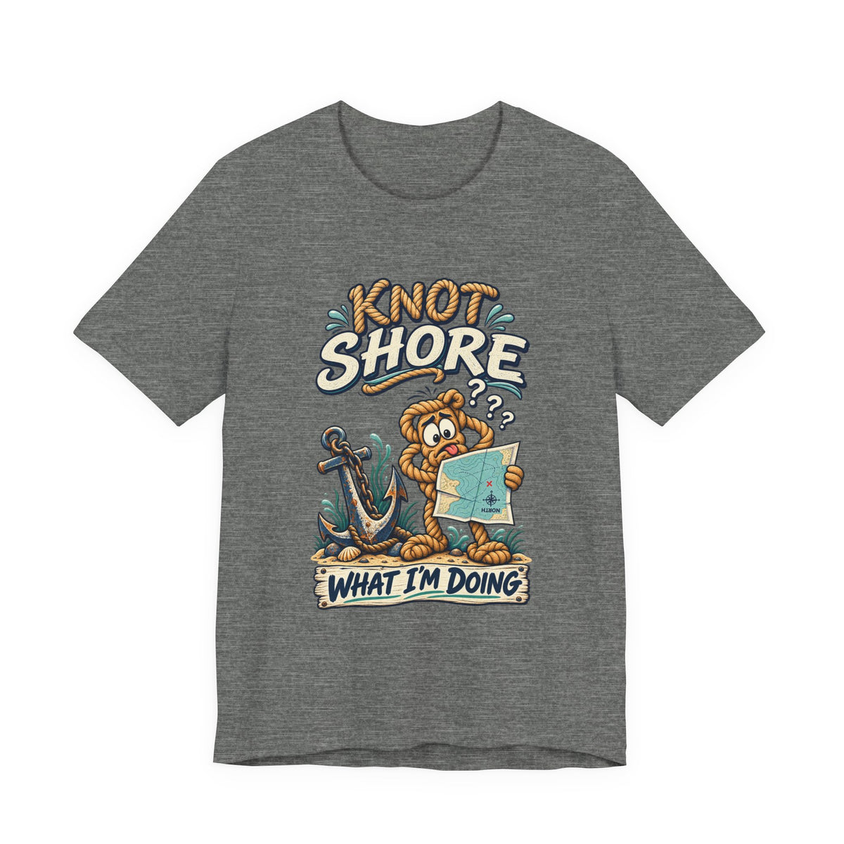 Knot Shore What I'm Doing T-Shirt — Funny Nautical Rope Character Humor Tee