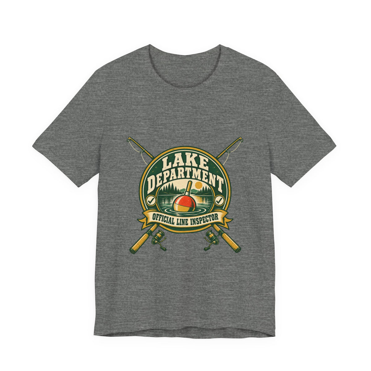 Lake Department Official Line Inspector T-Shirt — Vintage Fishing Badge Tee