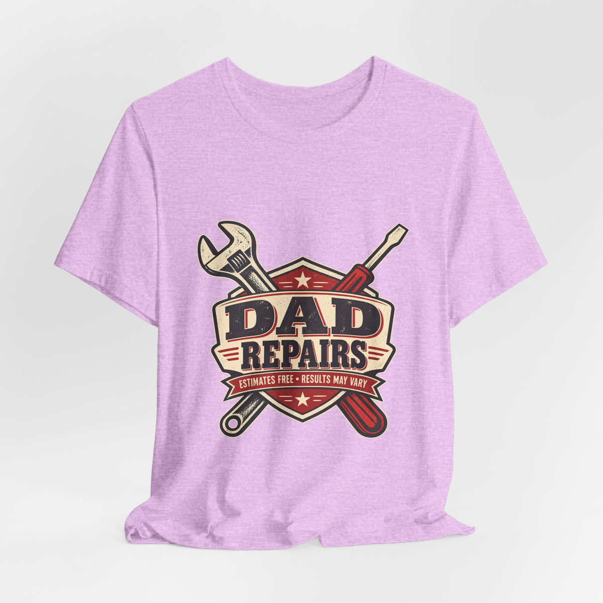 Dad Repairs Vintage Tool T-Shirt — Estimates Free, Results May Vary
