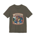 Weekend Outfitter Vintage Adventure T-Shirt — Bags Snacks Backup Plans Retro Road Trip Tee