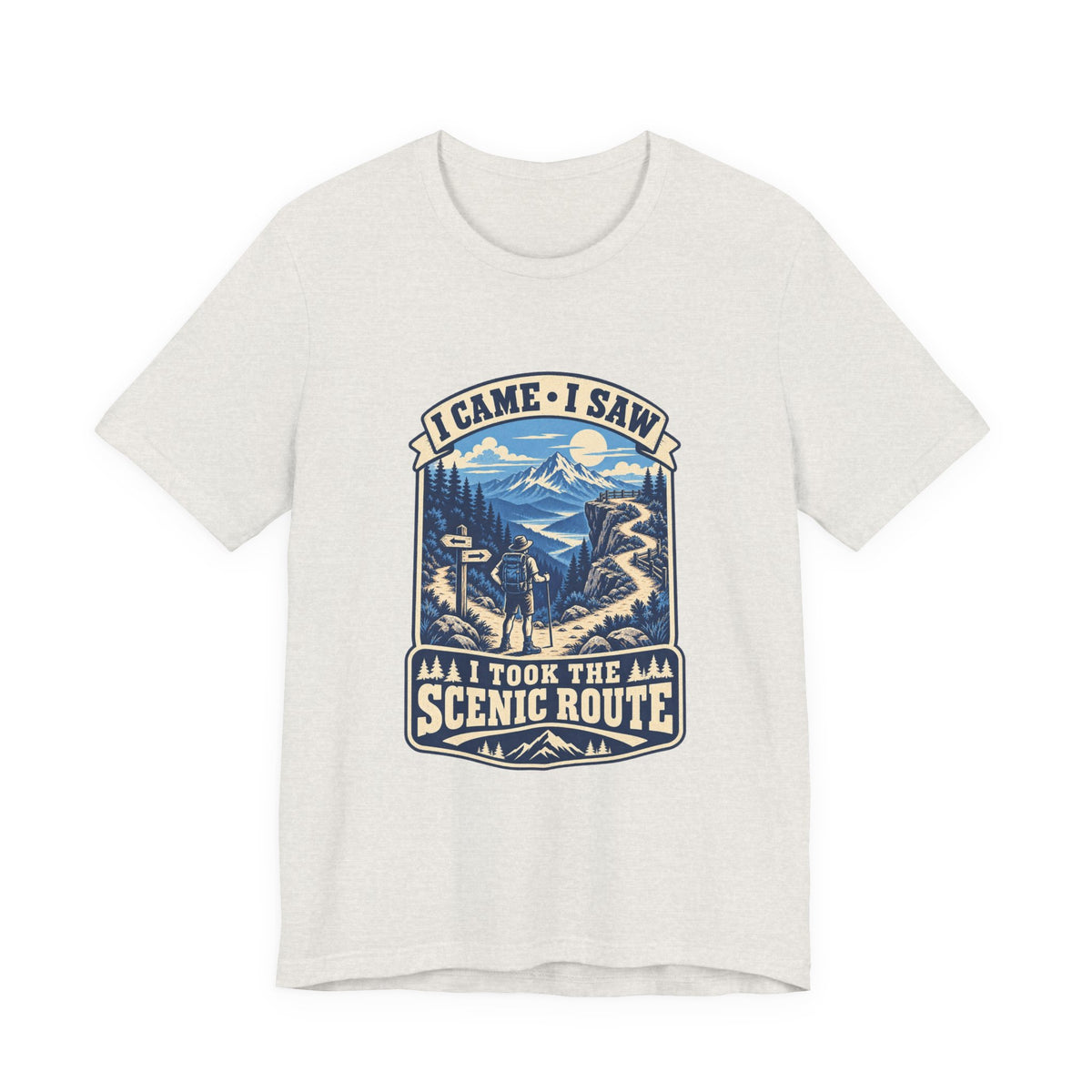 I Took the Scenic Route T-Shirt, Vintage Hiking Mountain Adventure Tee