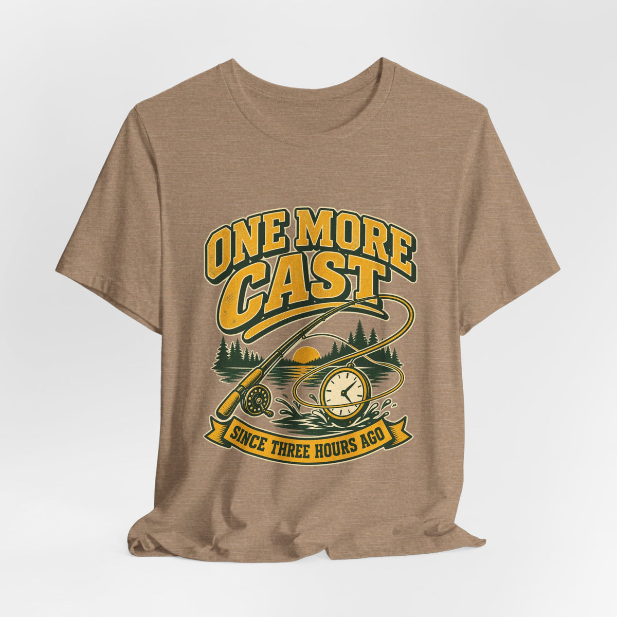 One More Cast Fishing T-Shirt — Vintage Angler Lake Tee
