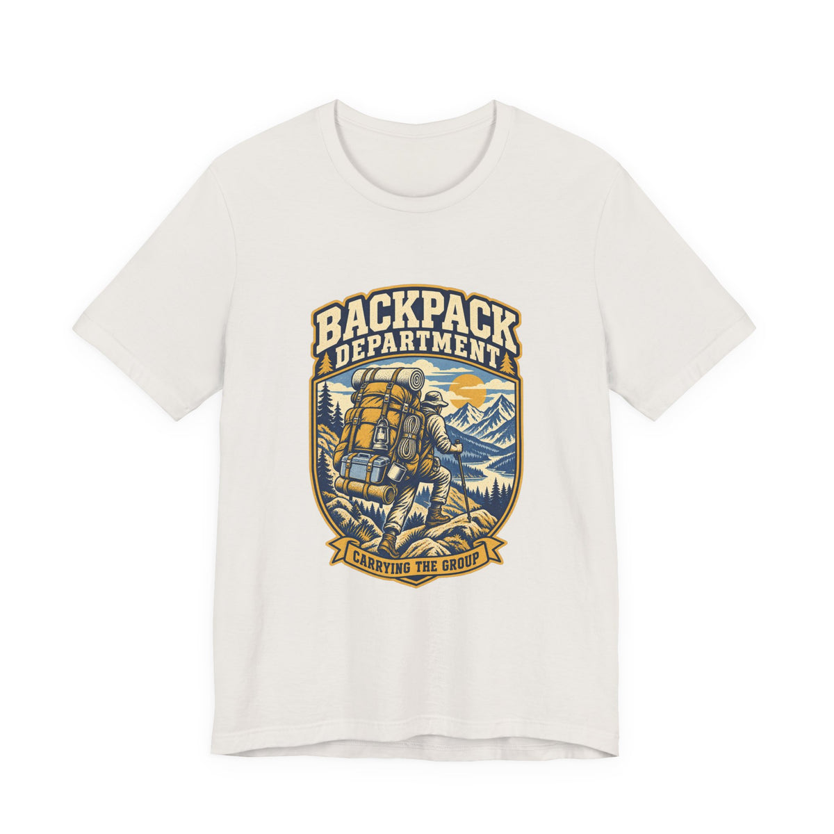 Backpack Department T-Shirt — Carrying the Group Vintage Hiking Tee