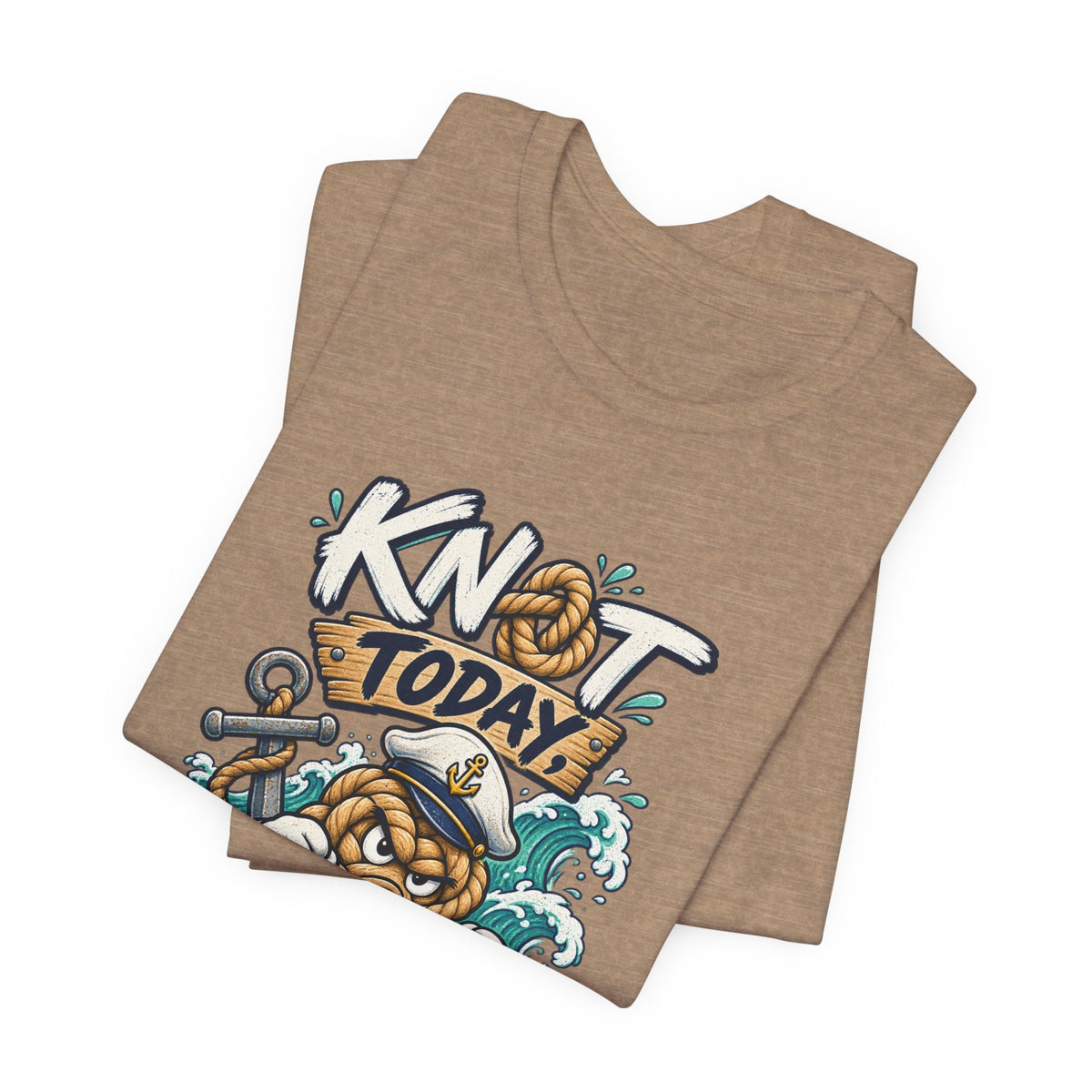 Knot Today Landlubber T-Shirt – Funny Nautical Sailor Rope Character Vintage Ocean Tee