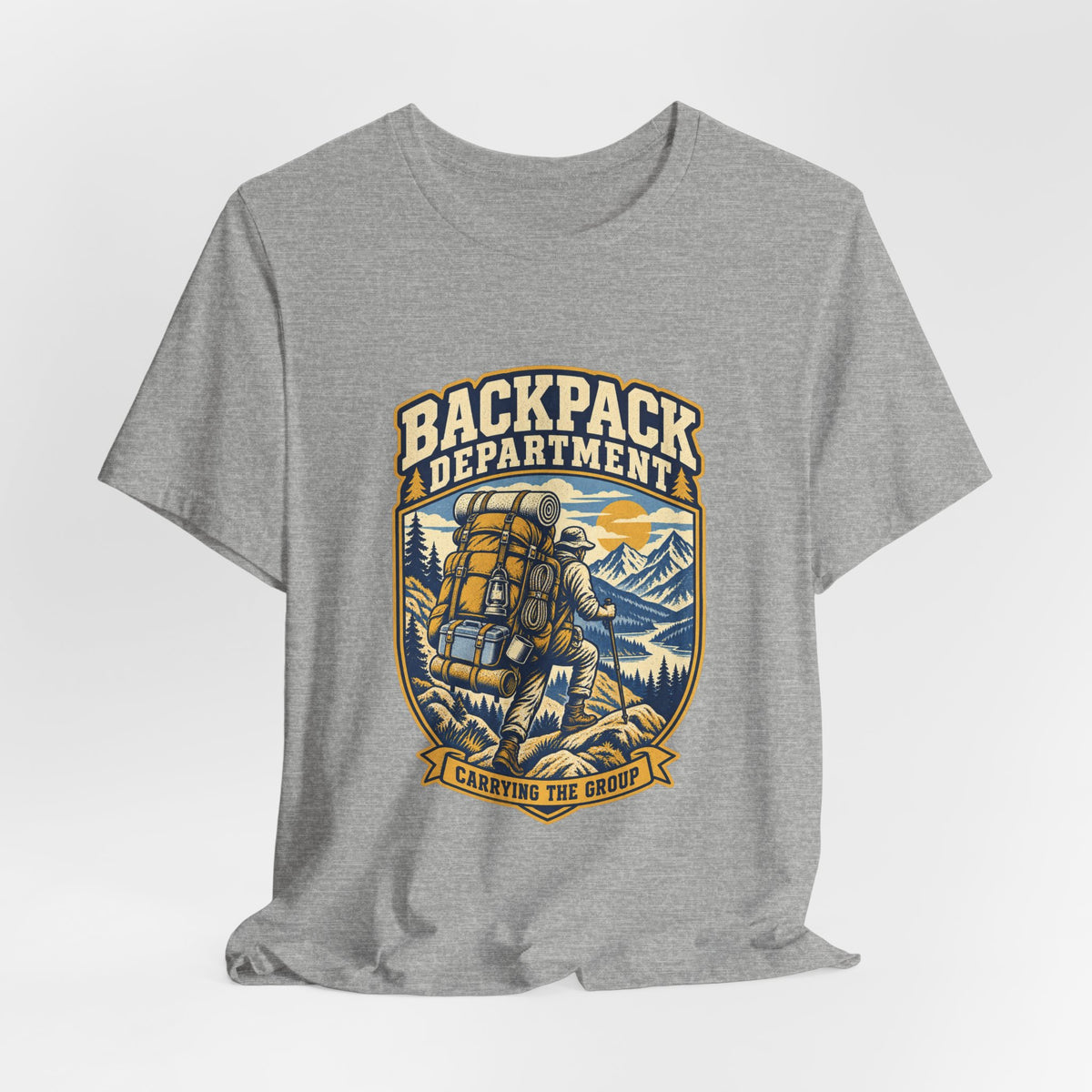 Backpack Department T-Shirt — Carrying the Group Vintage Hiking Tee