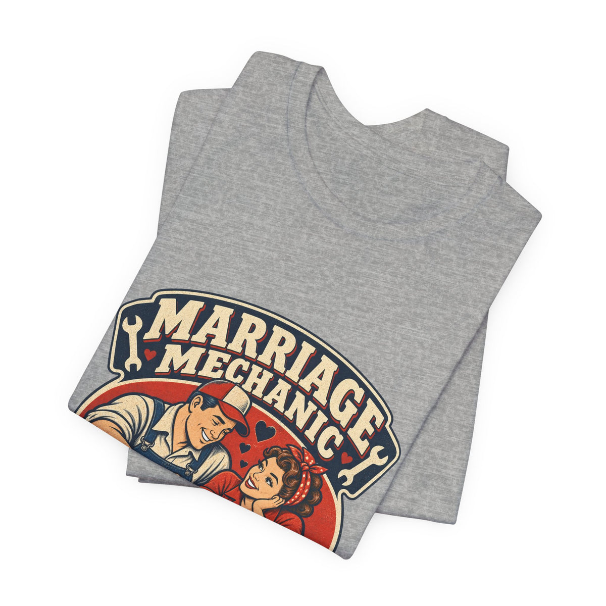Marriage Mechanic Adjusting Expectations T-Shirt — Retro Couple Humor Tee