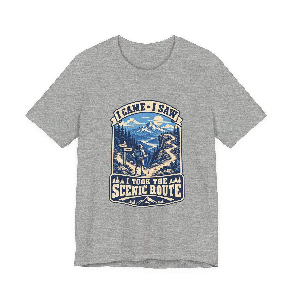 I Took the Scenic Route T-Shirt, Vintage Hiking Mountain Adventure Tee