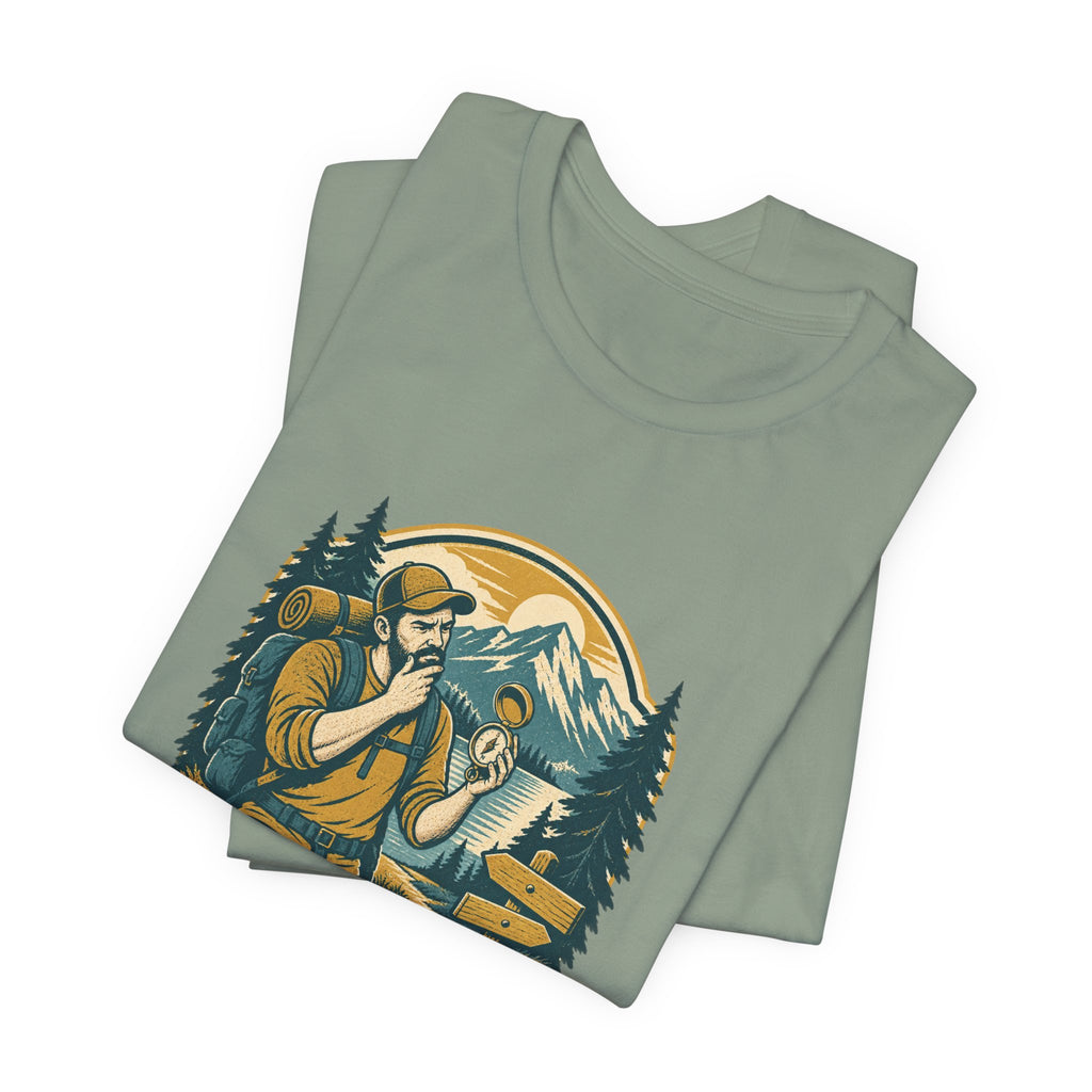 Serious Hiker T-Shirt — Casual Navigator Vintage Hiking Compass Mountain Tee