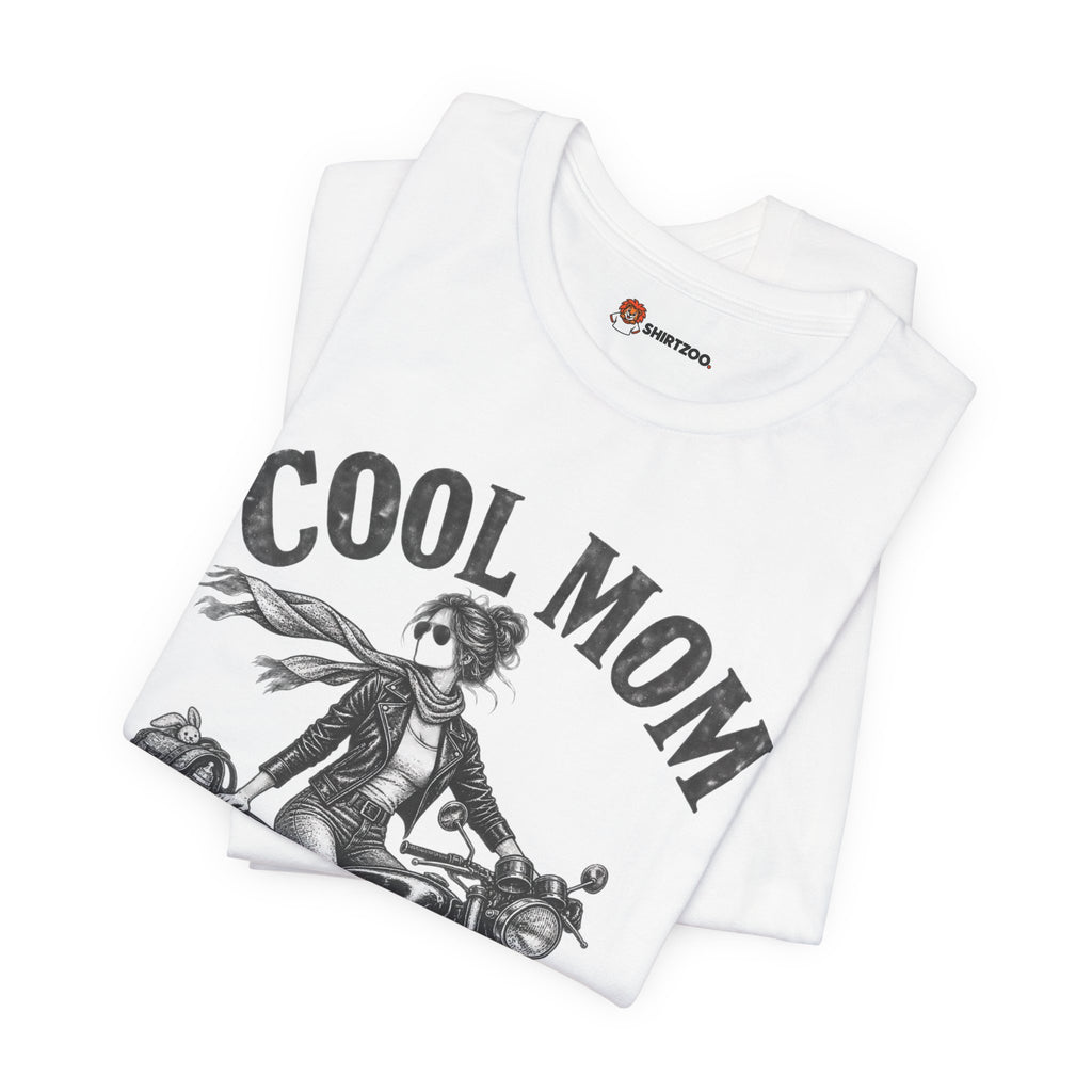 Cool Mom Motorcycle T-Shirt — 'loud pipes, quiet nights.' Biker Mom Tee