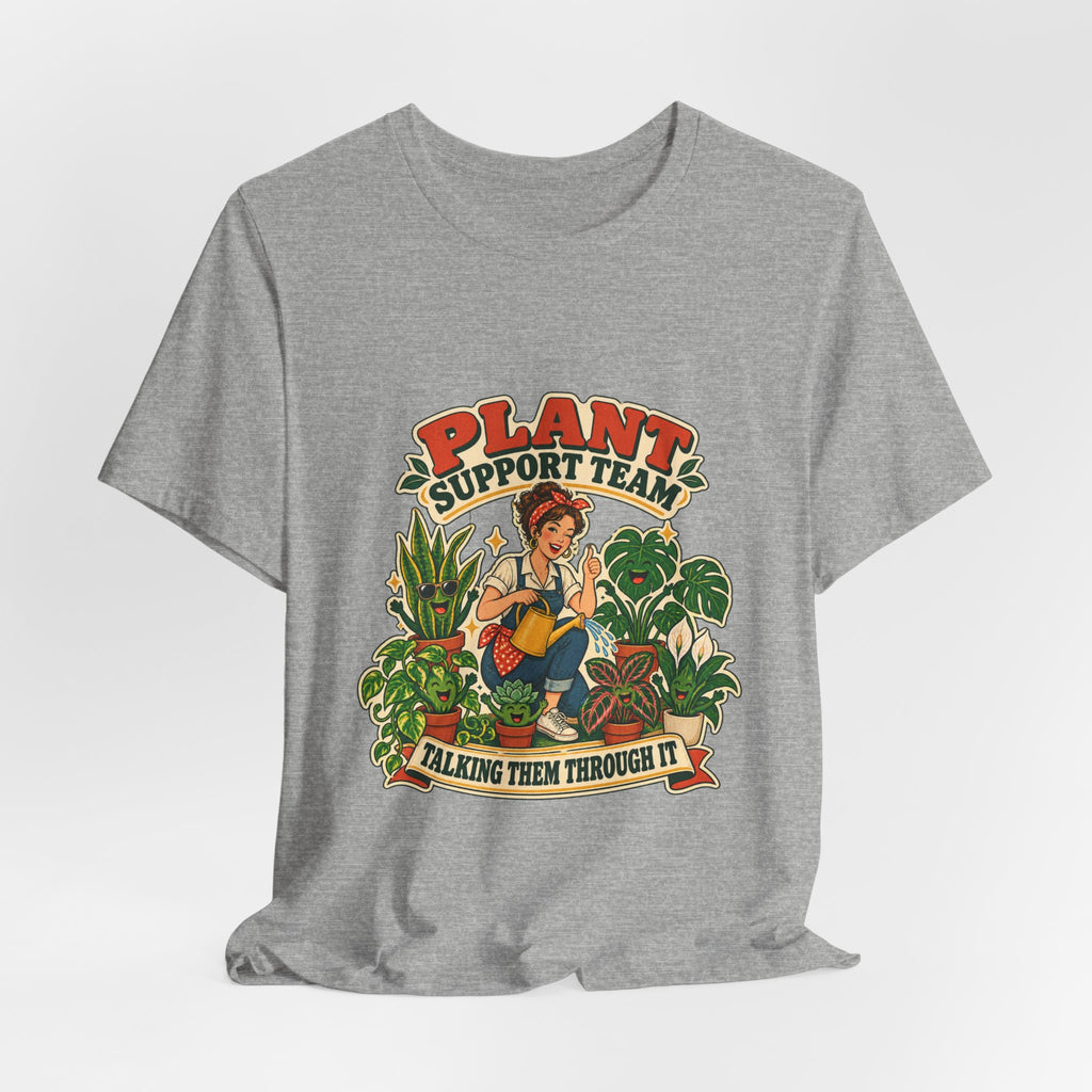 Plant Support Team T-Shirt, Talking Them Through It Vintage Plant Lady Tee