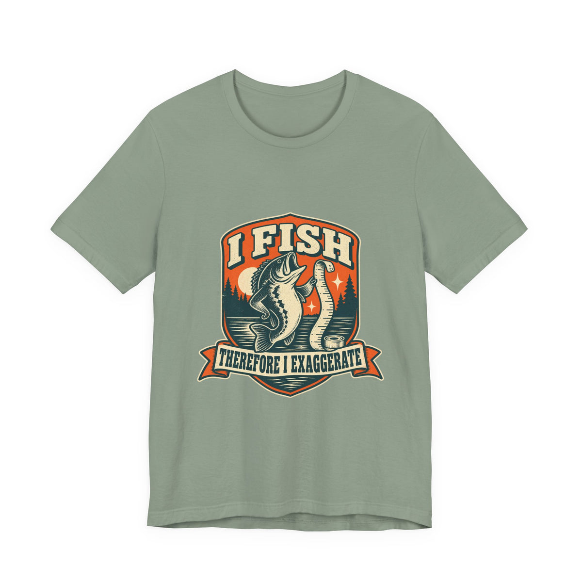 I Fish Therefore I Exaggerate T-Shirt — Vintage Fisherman Fish Tale Tee