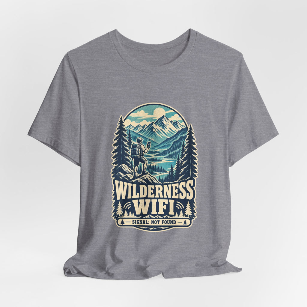 Wilderness WiFi T-Shirt — Signal Not Found Vintage Mountain Hiking Tee