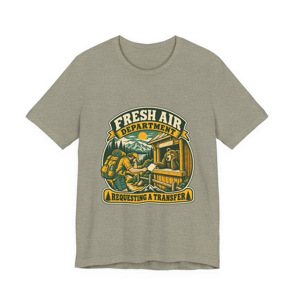 Fresh Air Department T-Shirt — Requesting a Transfer Vintage Bear Ranger Tee