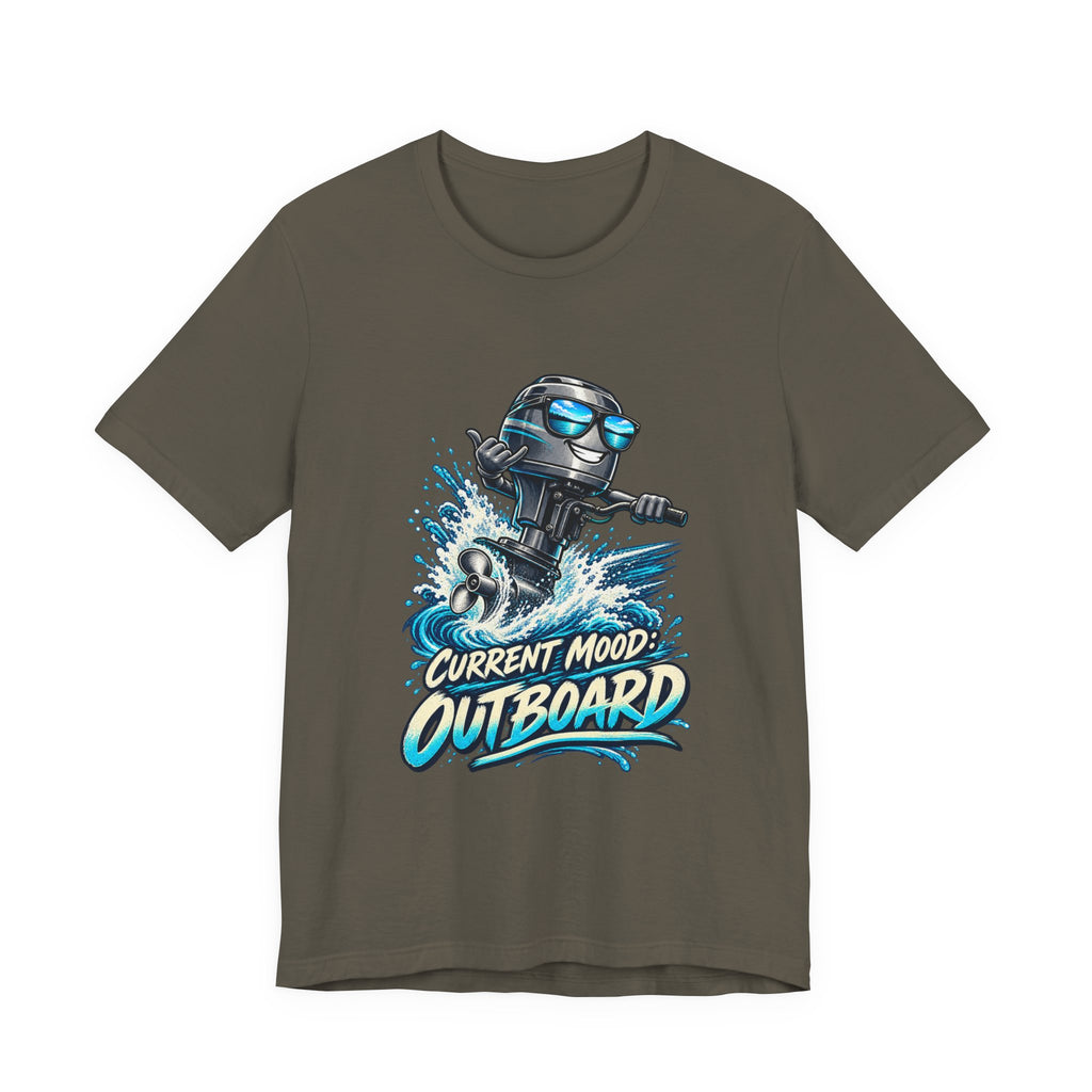 Current Mood: Outboard T-Shirt — Funny Boating and Outboard Motor Graphic Tee
