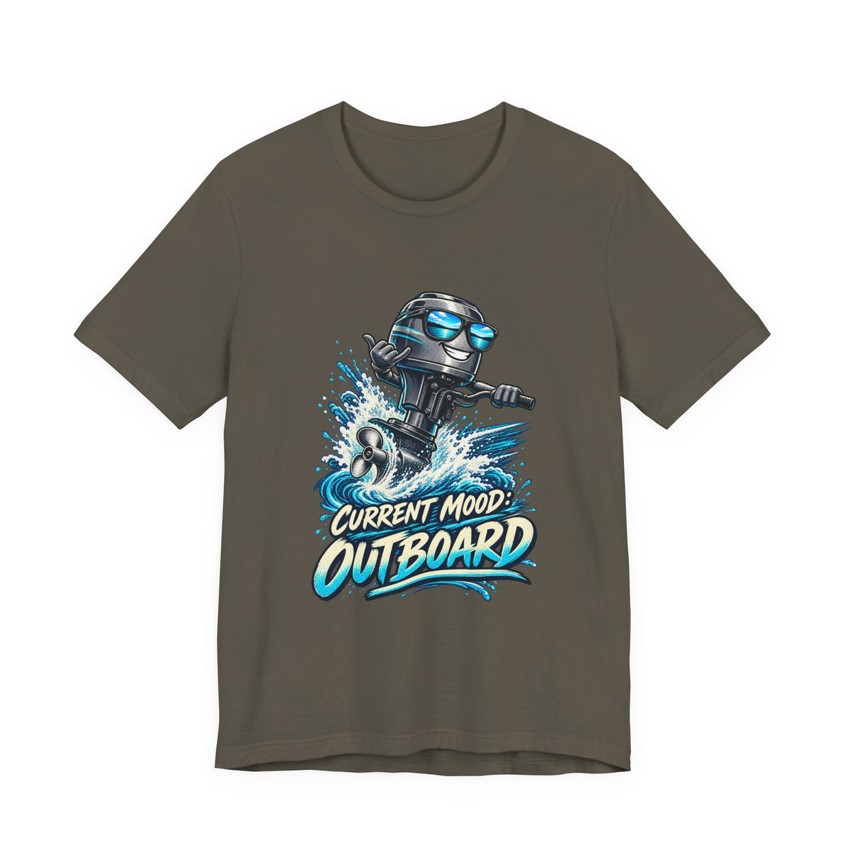 Current Mood: Outboard T-Shirt — Funny Boating and Outboard Motor Graphic Tee