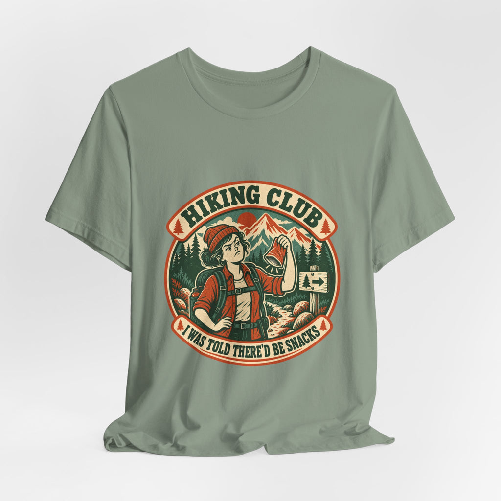 Hiking Club Snacks T-Shirt — Vintage Mountain Hiker Tee