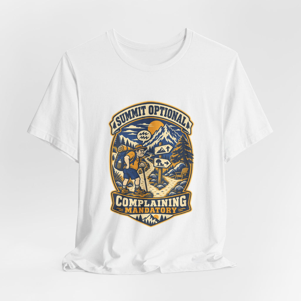 Summit Optional Complaining Mandatory T-Shirt — Funny Vintage Hiking Mountain Tee