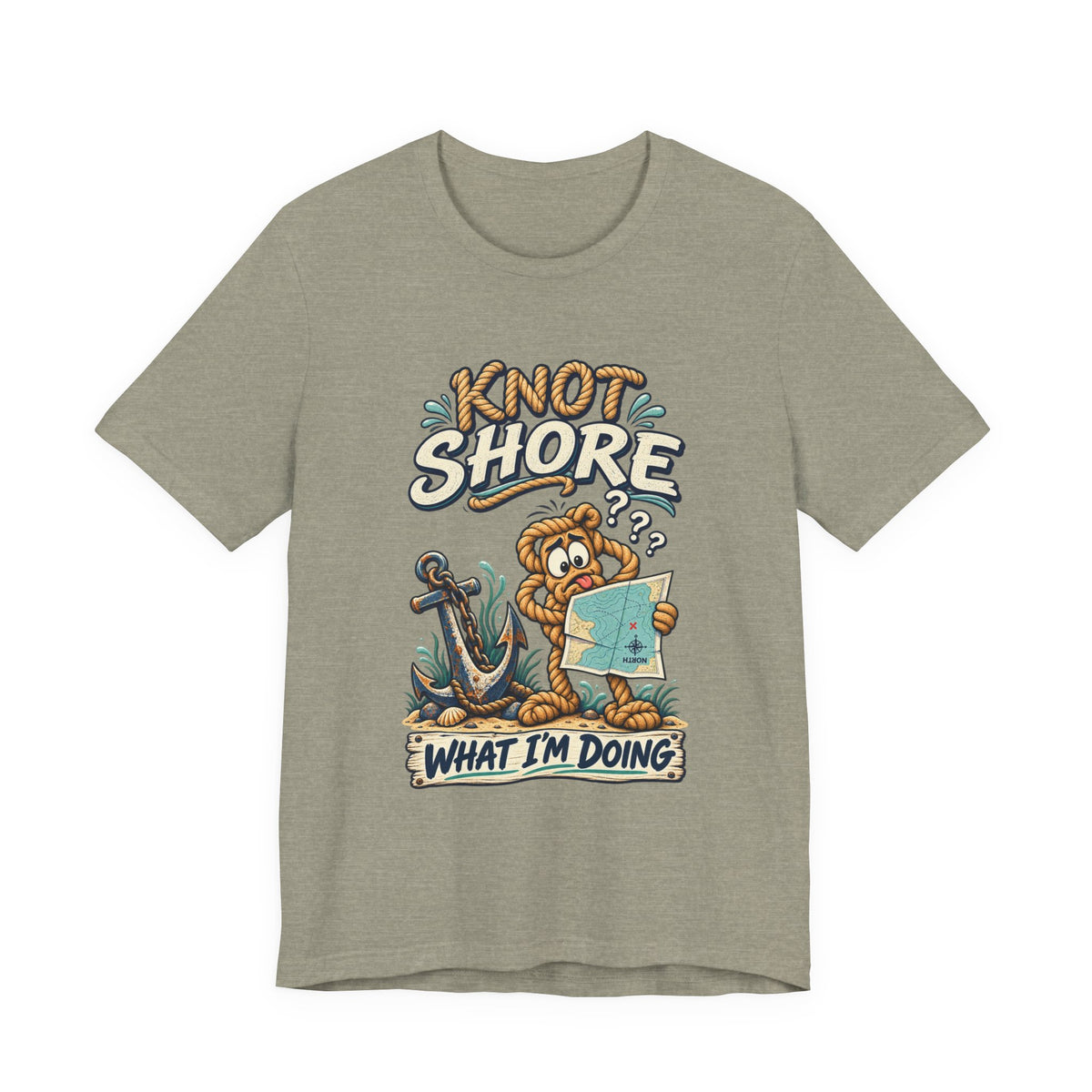 Knot Shore What I'm Doing T-Shirt — Funny Nautical Rope Character Humor Tee