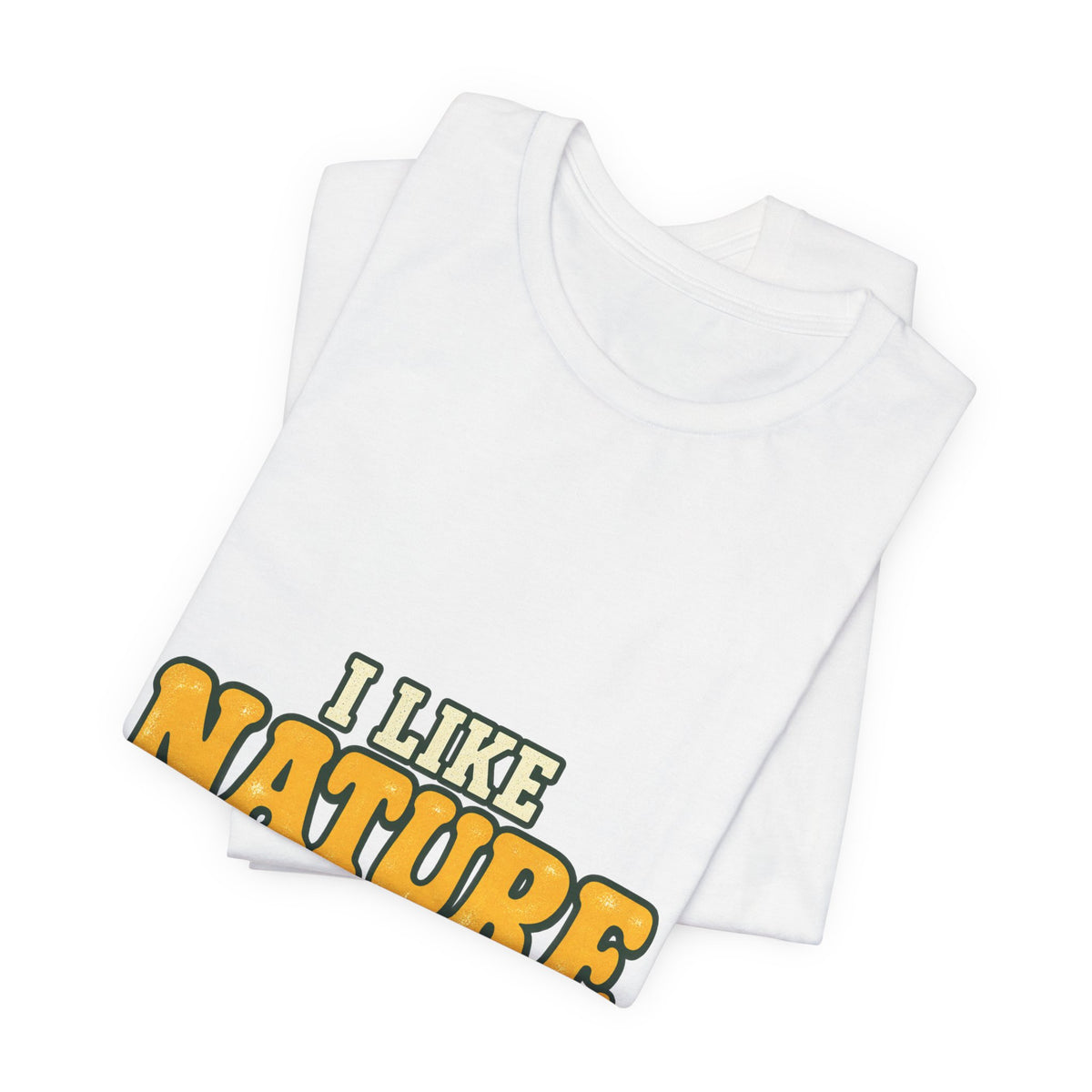 I Like Nature with Benches T-Shirt — Funny Vintage Outdoor Hiking Tee