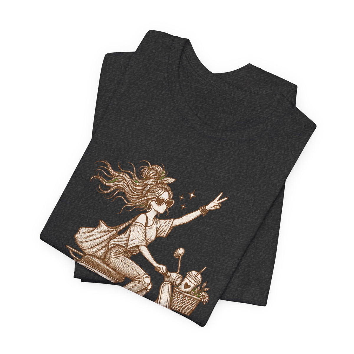 Off Duty Mom Scooter Graphic Tee — Relaxed 'Off Duty Mom' Mother's Day T‑Shirt