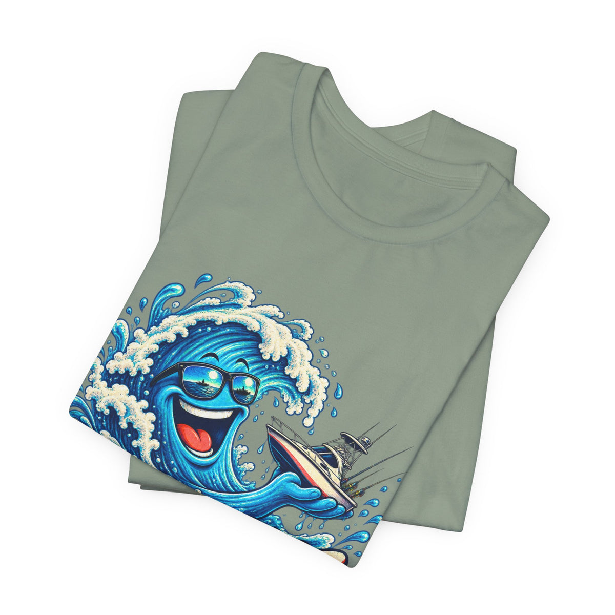 Aquaholic T-Shirt, Vintage Ocean Wave Humor Tee for Boating and Fishing Fans