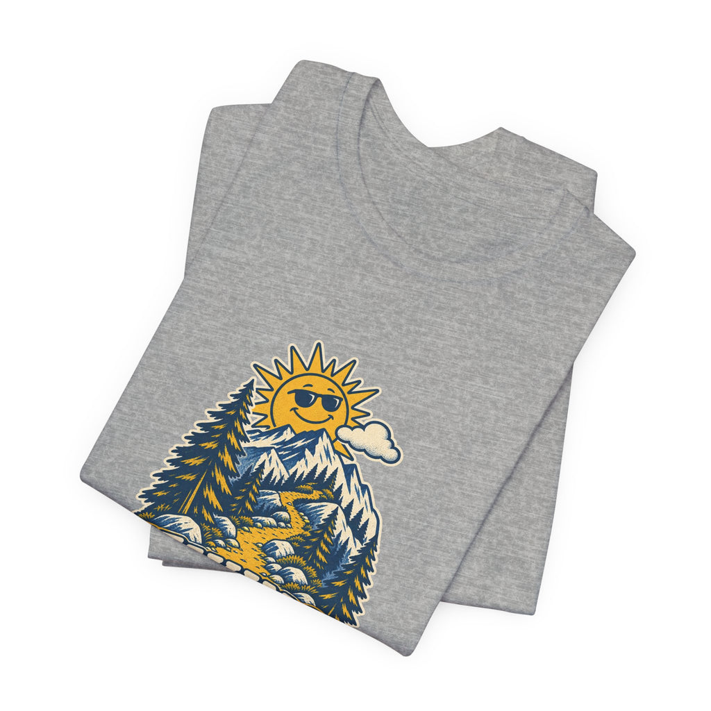 Hiking Forecast T-Shirt — 100% Chance of Uphill Vintage Mountain Tee