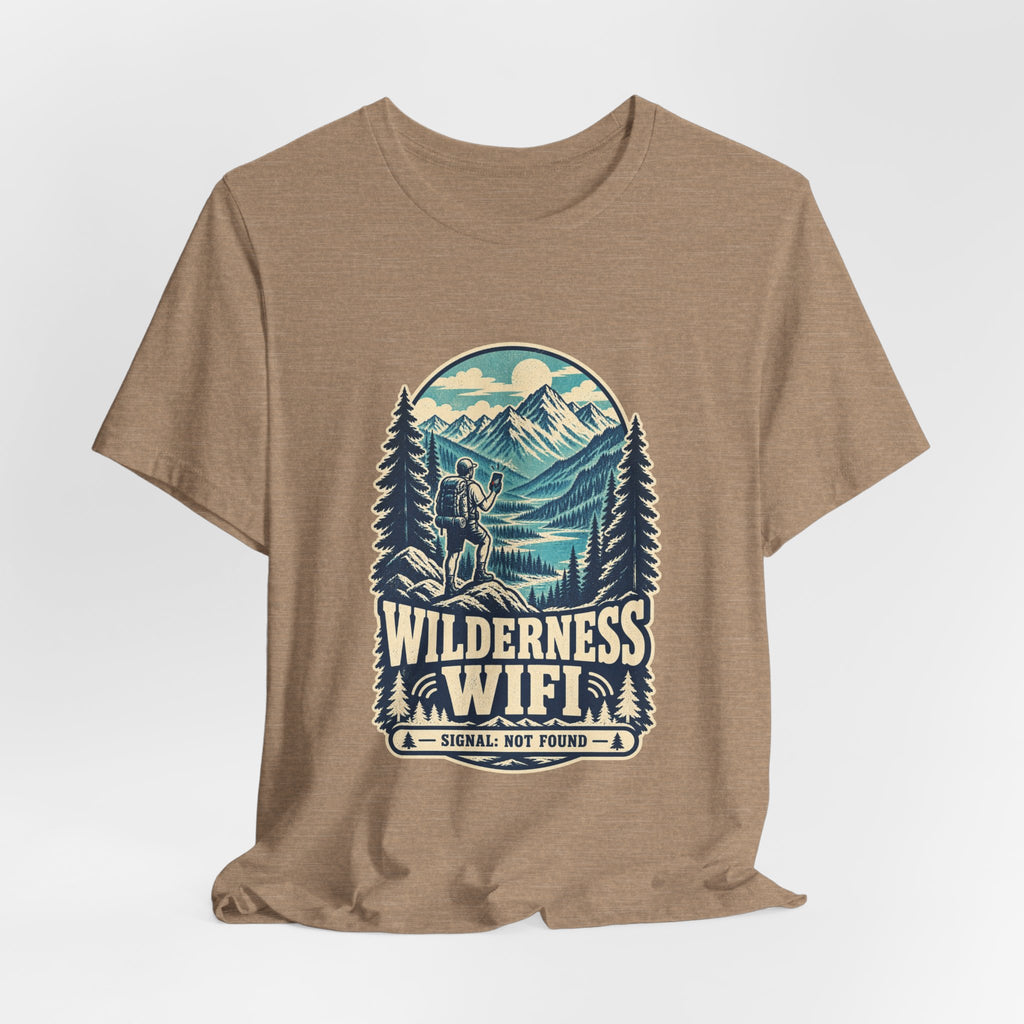 Wilderness WiFi T-Shirt — Signal Not Found Vintage Mountain Hiking Tee