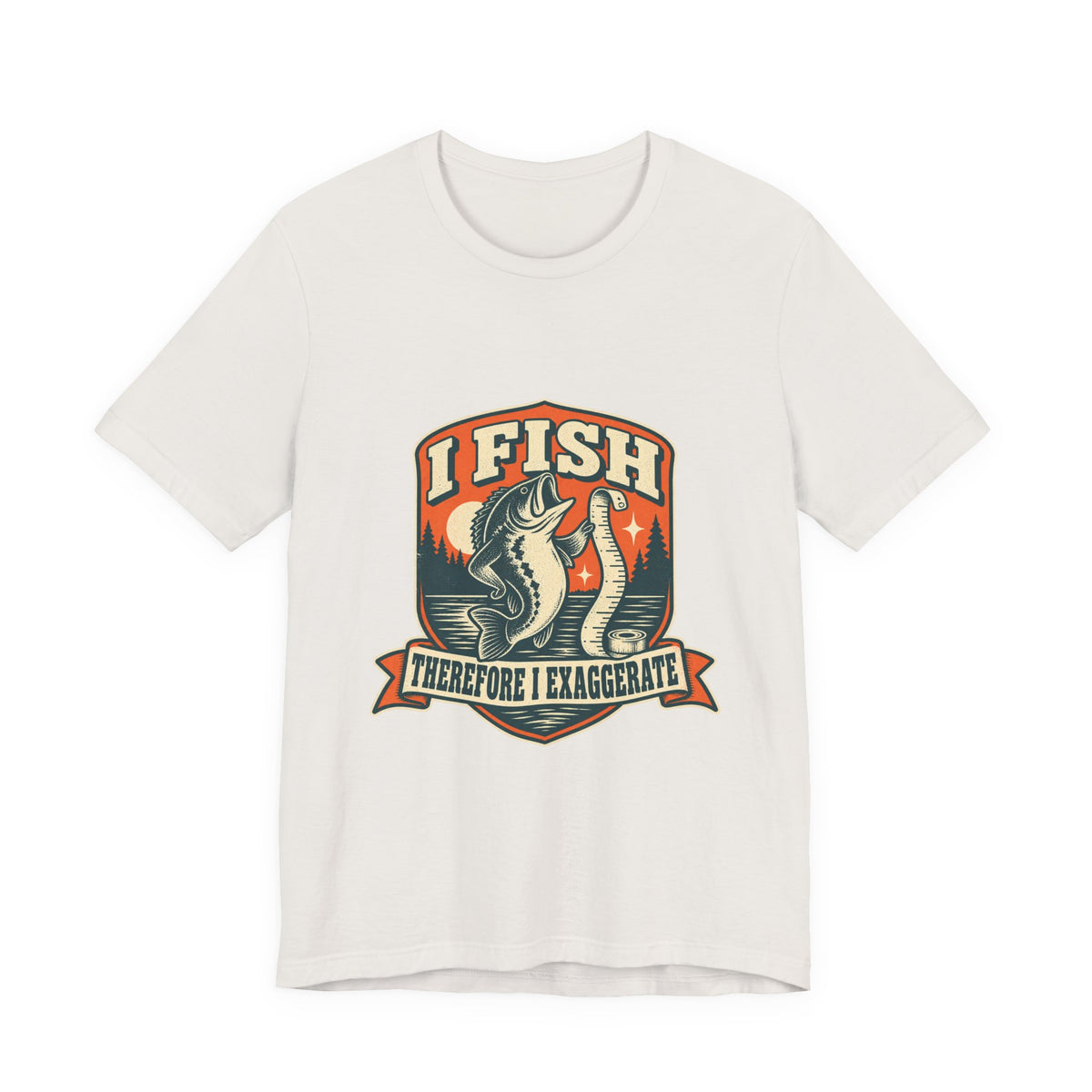 I Fish Therefore I Exaggerate T-Shirt — Vintage Fisherman Fish Tale Tee