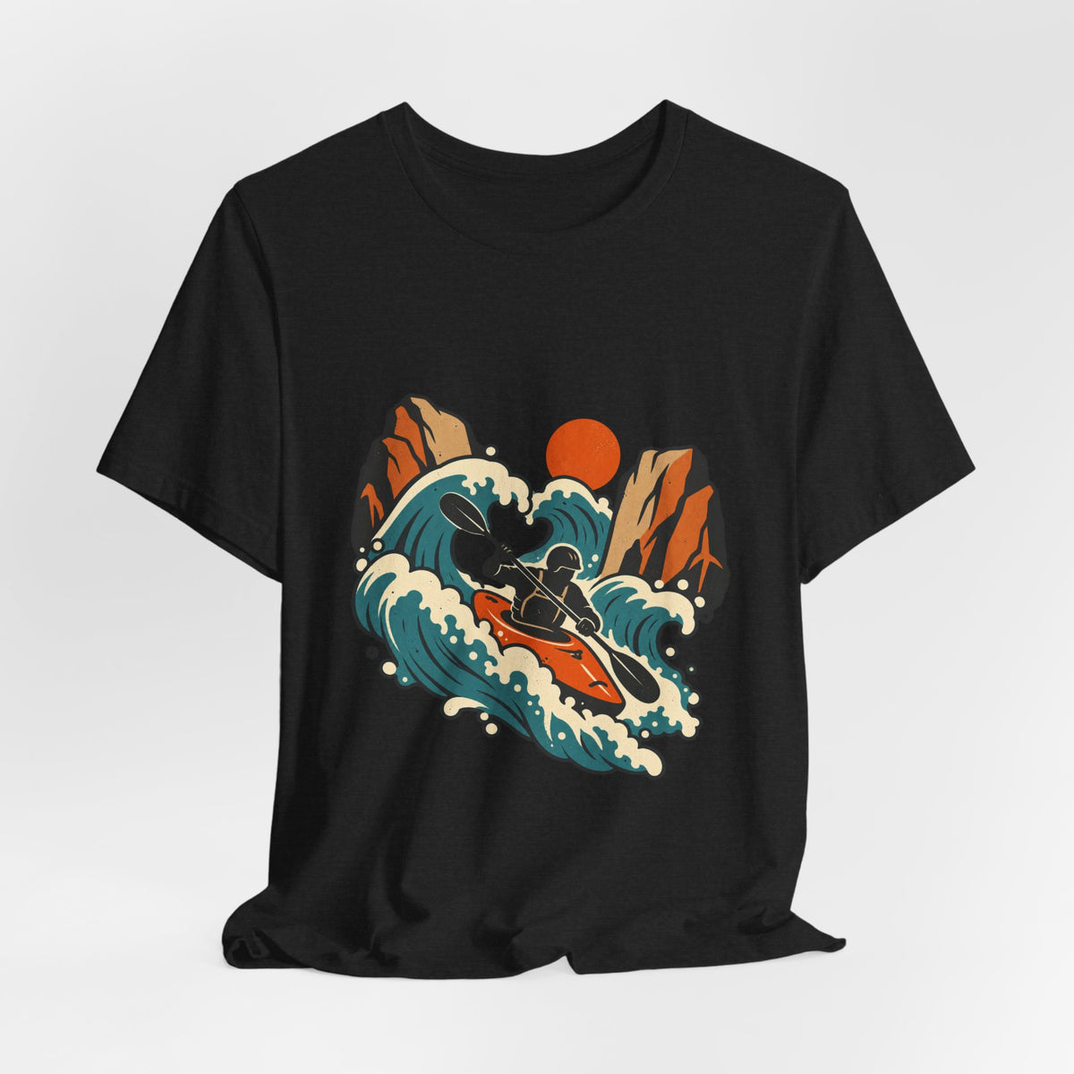 Vintage Whitewater Kayak T-Shirt — Retro Paddler Adventure Design