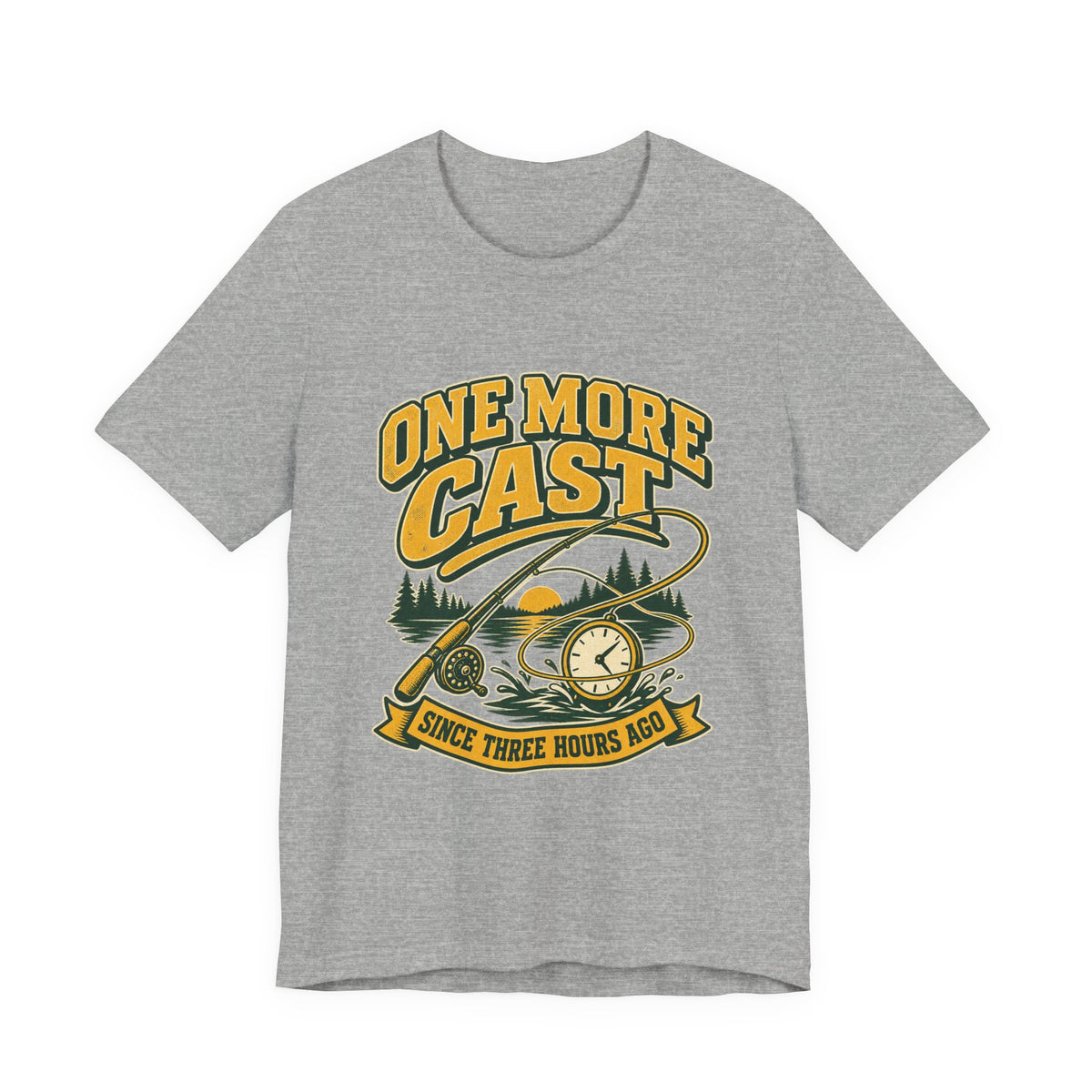 One More Cast Fishing T-Shirt — Vintage Angler Lake Tee