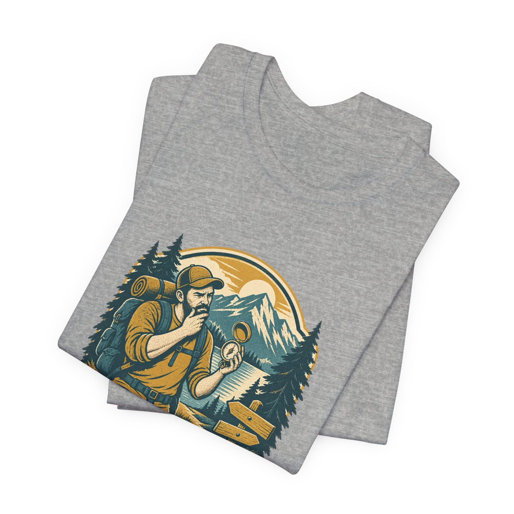Serious Hiker T-Shirt — Casual Navigator Vintage Hiking Compass Mountain Tee