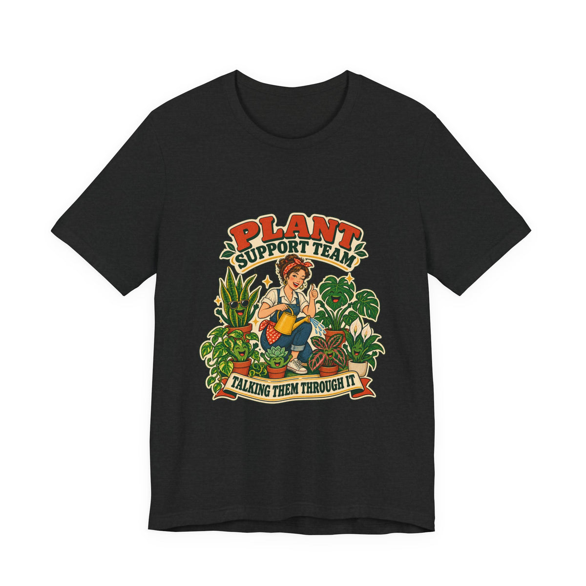 Plant Support Team T-Shirt, Talking Them Through It Vintage Plant Lady Tee