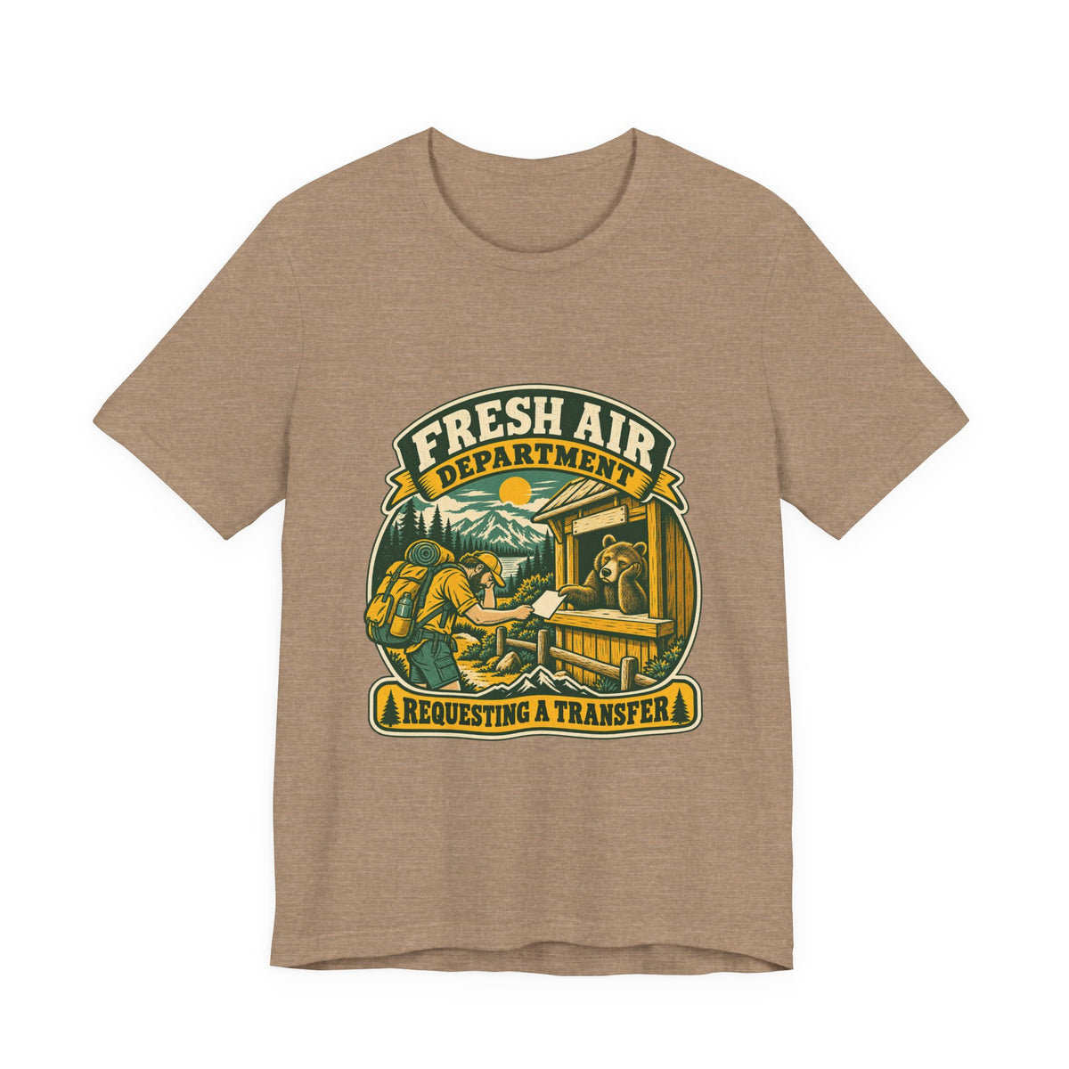 Fresh Air Department T-Shirt — Requesting a Transfer Vintage Bear Ranger Tee