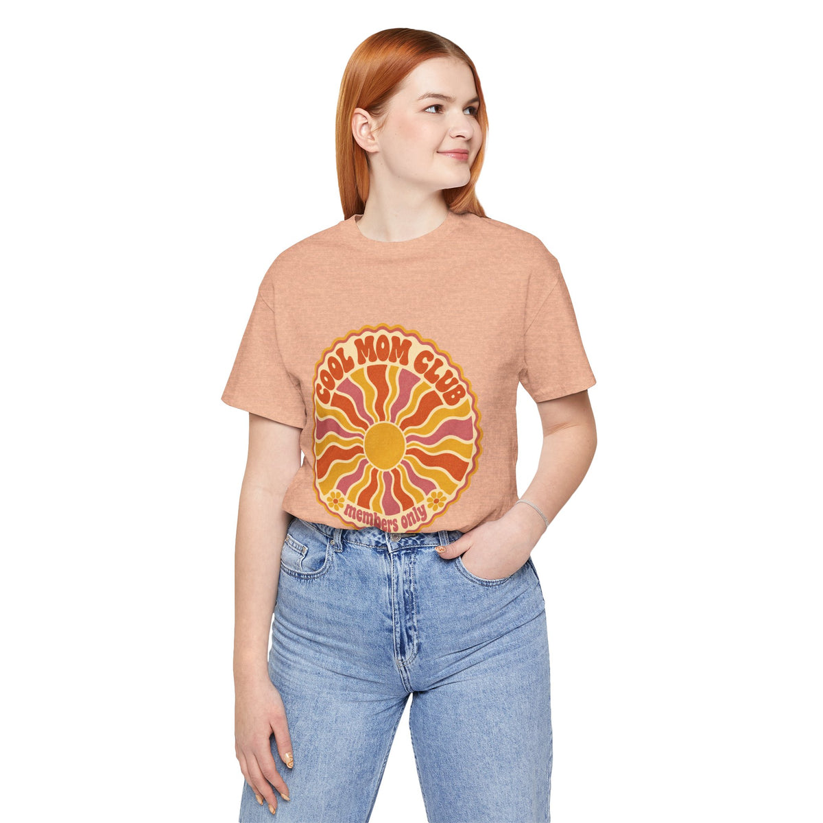Cool Mom Club Tee — Retro Sun Graphic "Members Only" Mother's Day Shirt