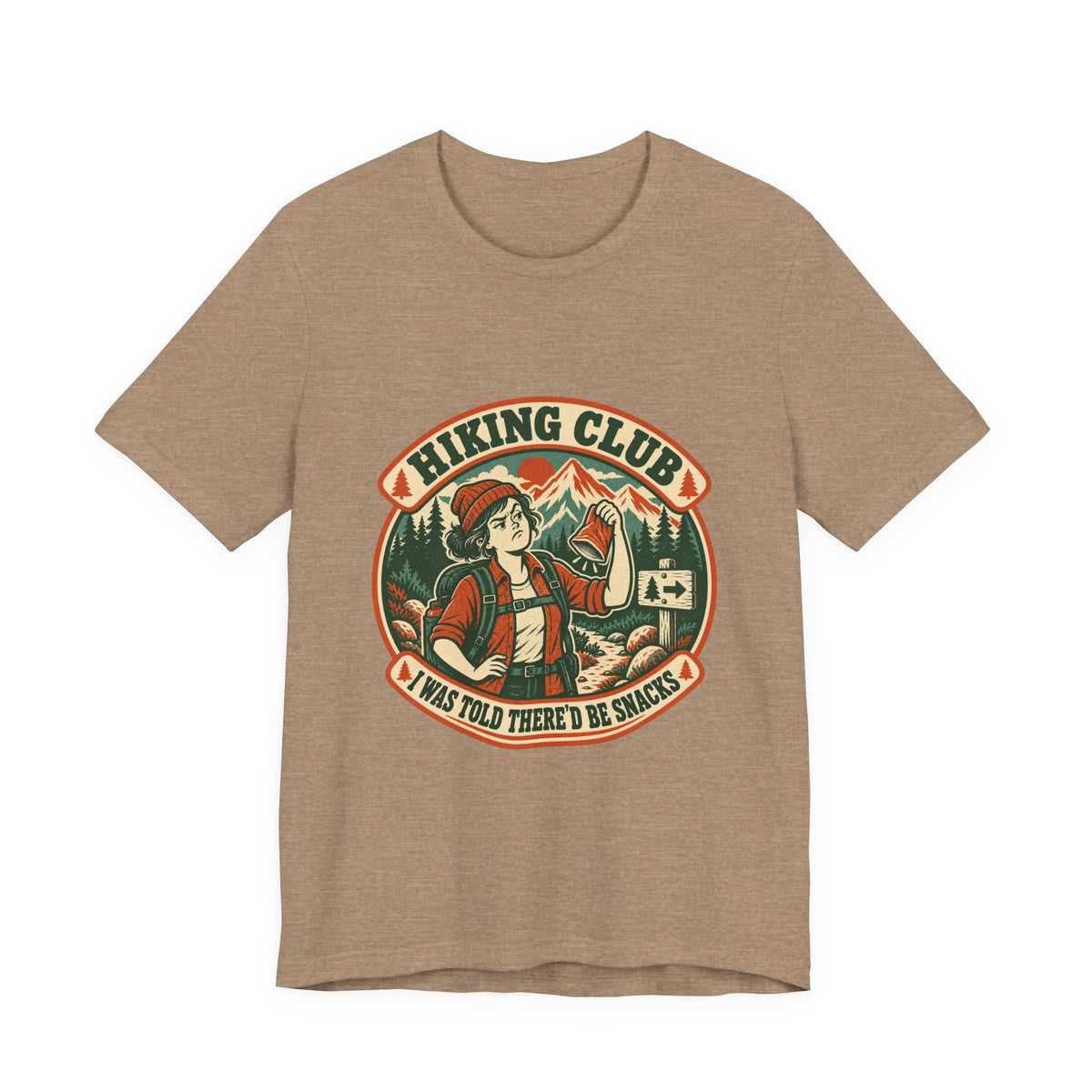 Hiking Club Snacks T-Shirt — Vintage Mountain Hiker Tee