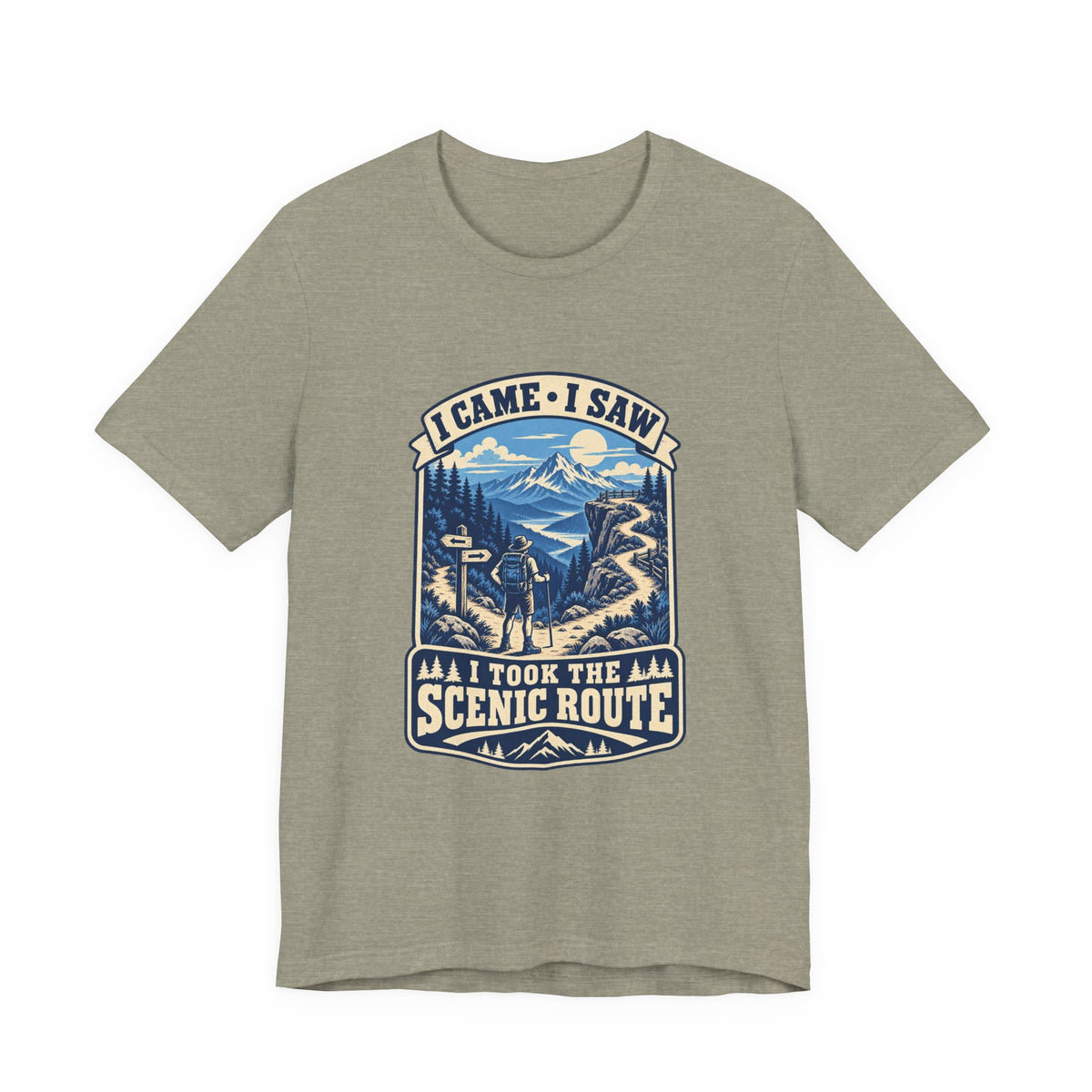 I Took the Scenic Route T-Shirt, Vintage Hiking Mountain Adventure Tee