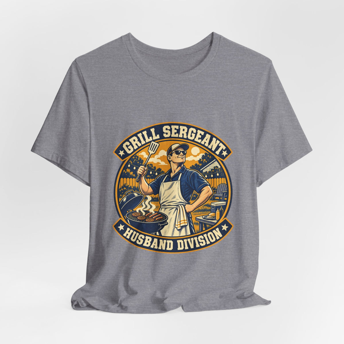 Grill Sergeant Husband Division Vintage BBQ T-Shirt