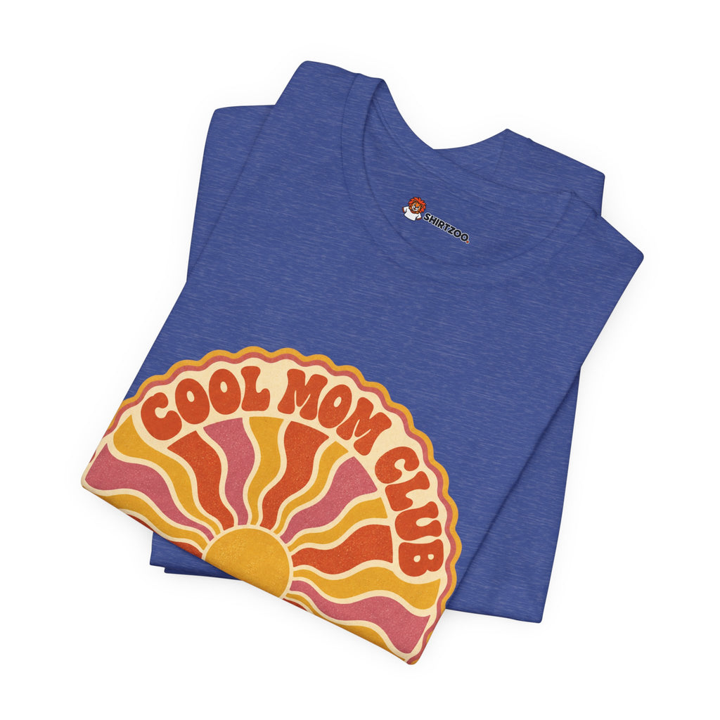 Cool Mom Club Tee — Retro Sun Graphic "Members Only" Mother's Day Shirt