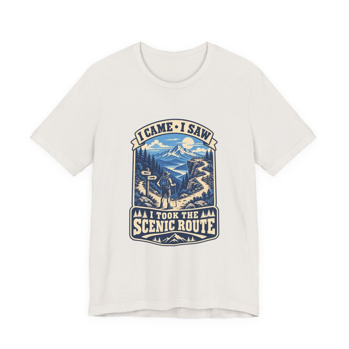 I Took the Scenic Route T-Shirt, Vintage Hiking Mountain Adventure Tee