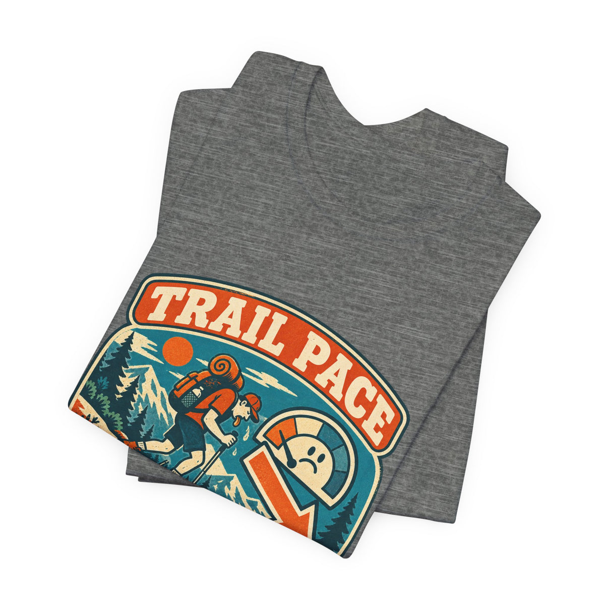 Trail Pace Emotionally Downhill T-Shirt — Funny Vintage Hiking Tee